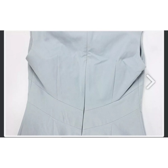 Banana Republic Womens Dress Pencil Midi Sleeveless Summer Blue size 0 MSRP $138 - Picture 5 of 10